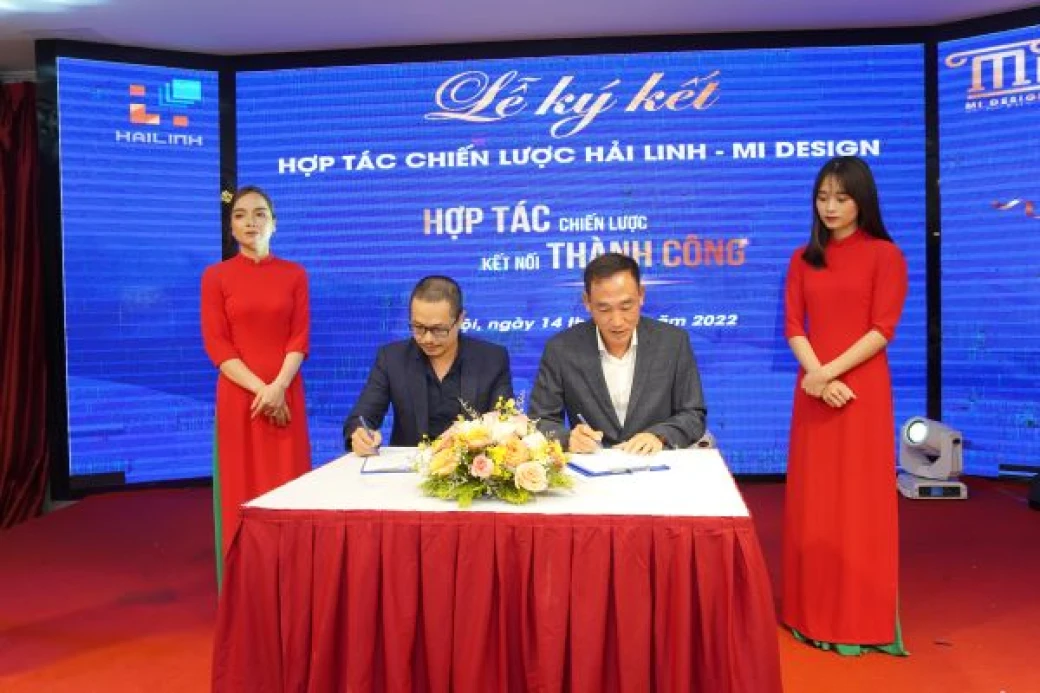 hai linh ky ket hop tac voi mi design