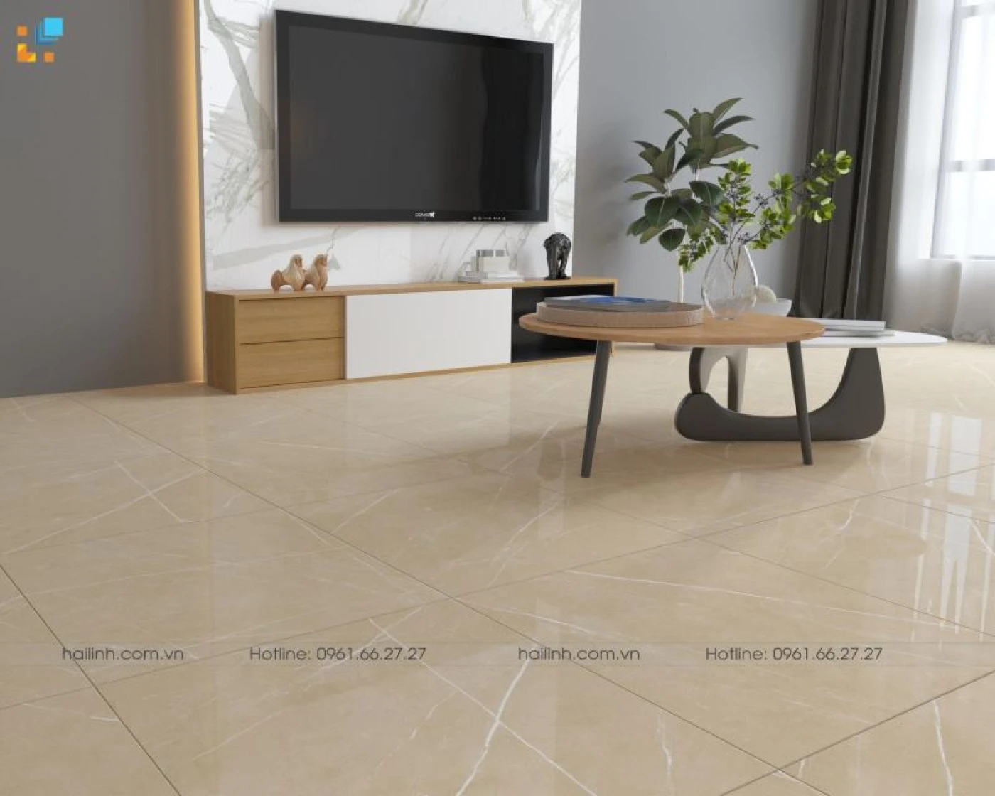 gach an do 60x60 csi66119 lat nen phong khach dep