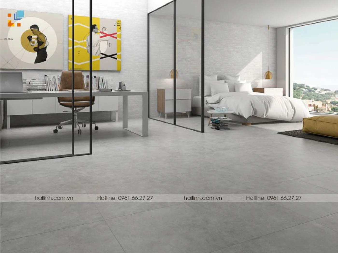 gach lat nen 90x90 hl99140 mau xam xi mang