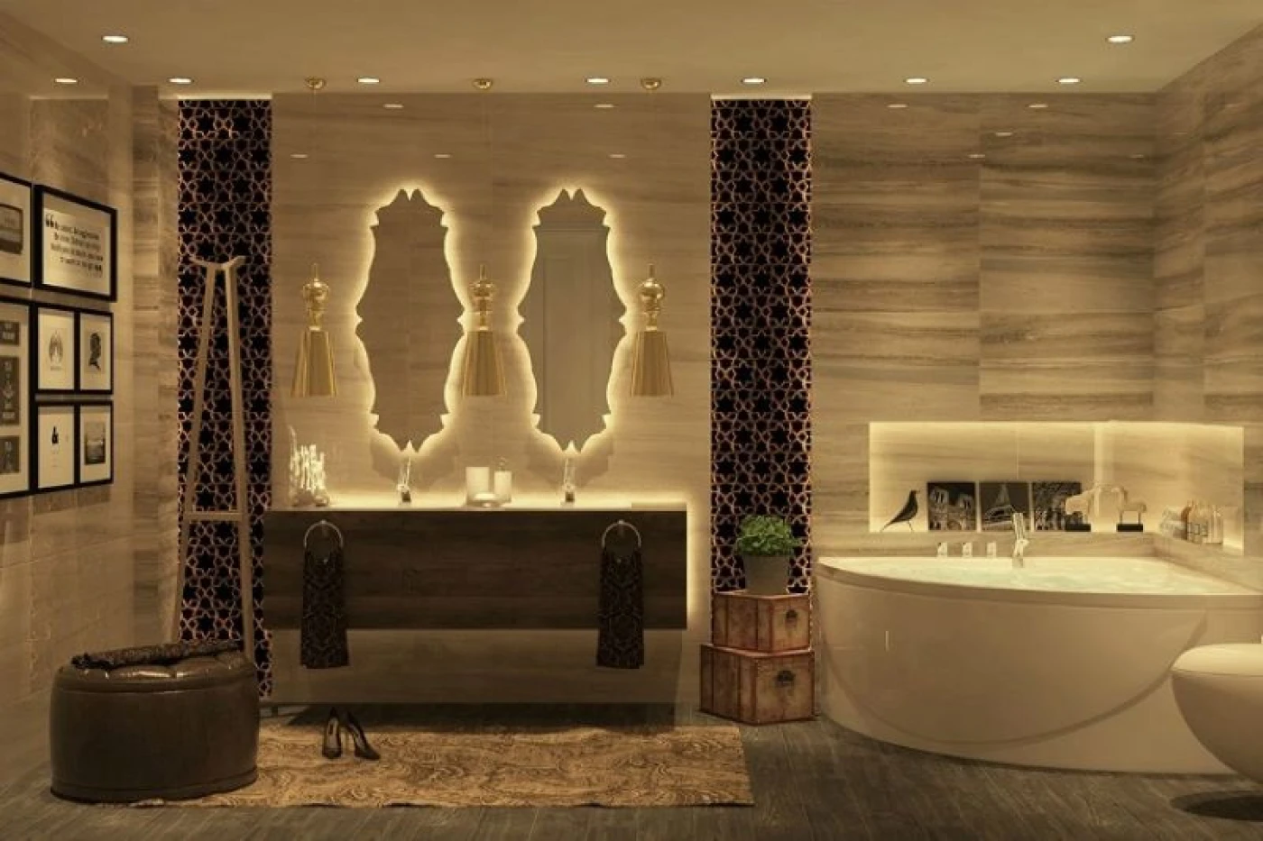 mau phong tam 20m2 phong cach tan co dien