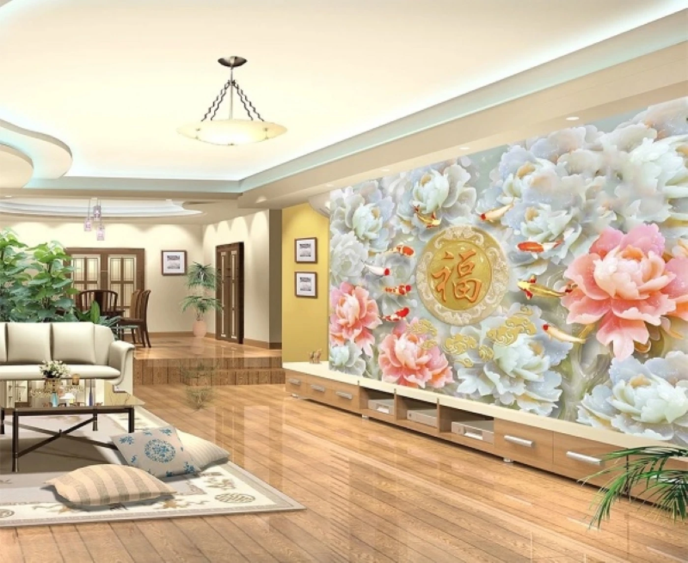 kieu op tuong phong khach 3d dep