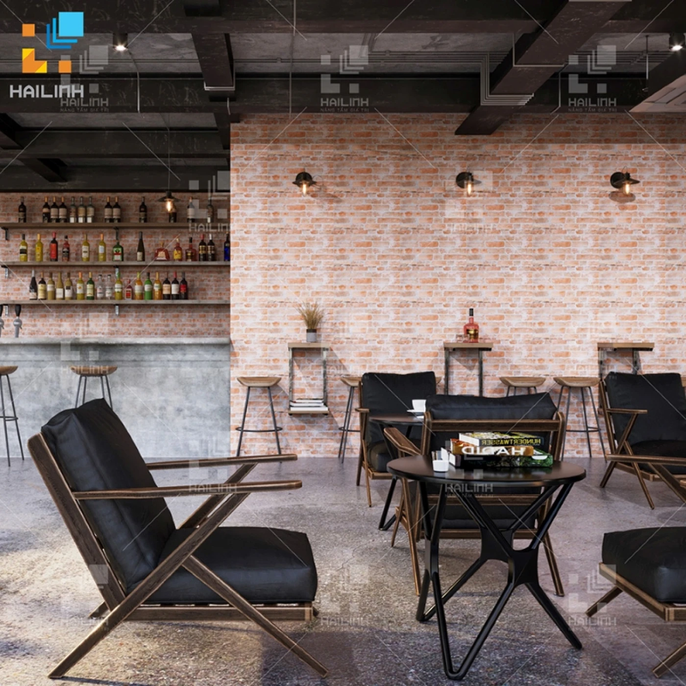 gach gia co tay ban nha hl3627 trang tri quan cafe