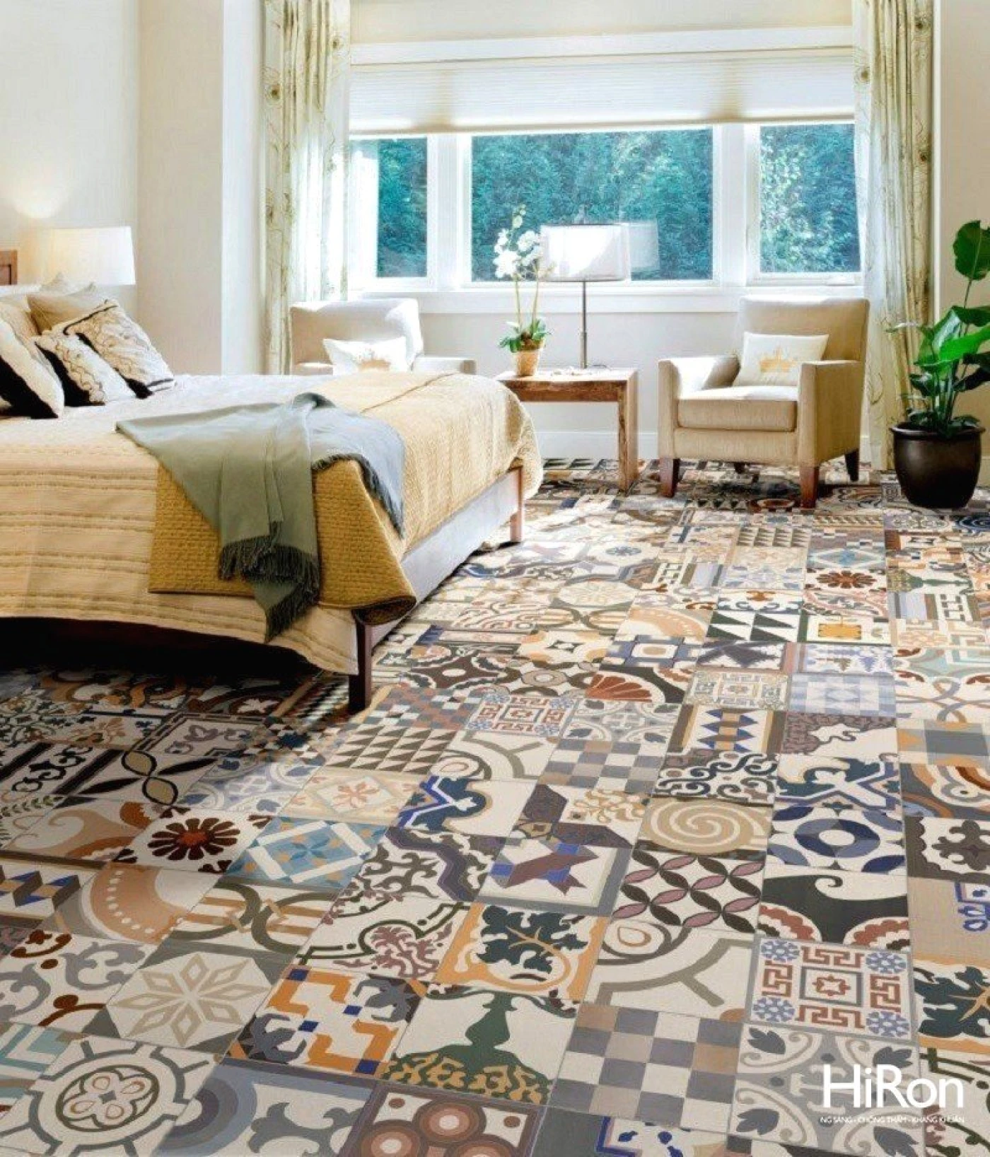 gach bong cho khong gian hep