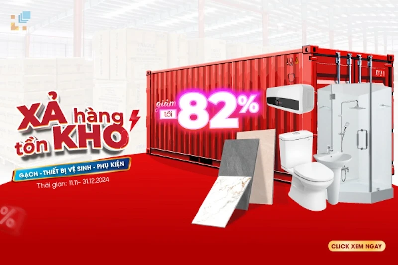 XẢ HÀNG TỒN KHO LỚN NHẤT NĂM, GIẢM SỐC ĐẾN 82%