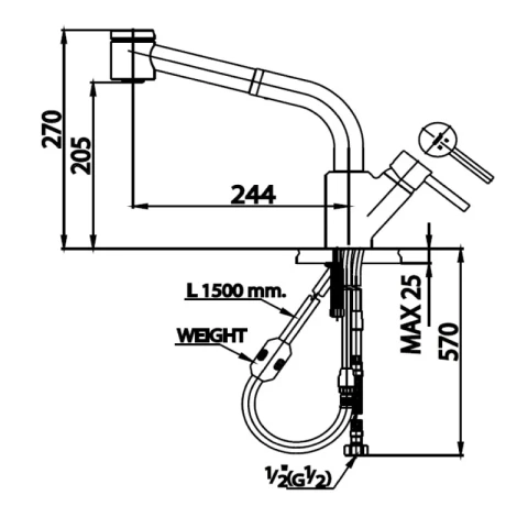 Ảnh Vòi rửa bát Cotto CT2078A 2