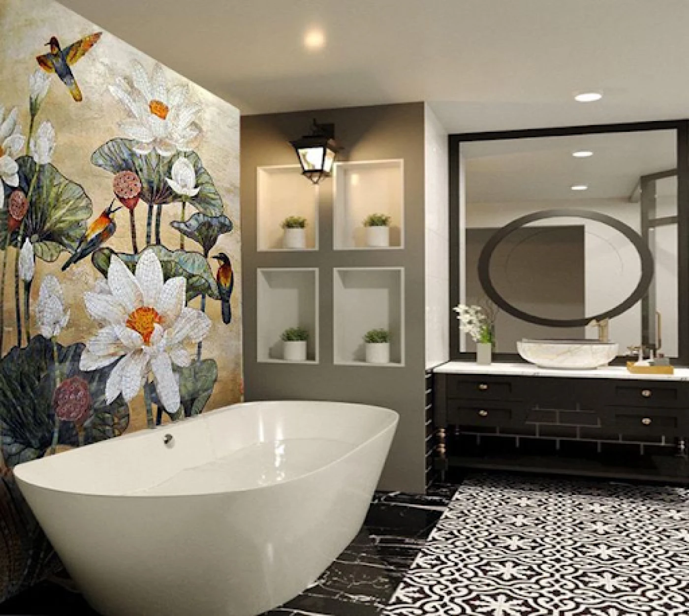 gach mosaic da trang tri phong tam