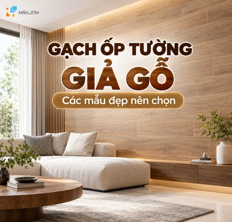Gạch ốp tường giả gỗ: 99+ Mẫu đẹp, hiện đại nên chọn 2026