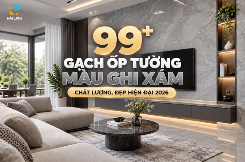 99+ Gạch ốp tường màu ghi xám chất lượng, đẹp hiện đại 2026