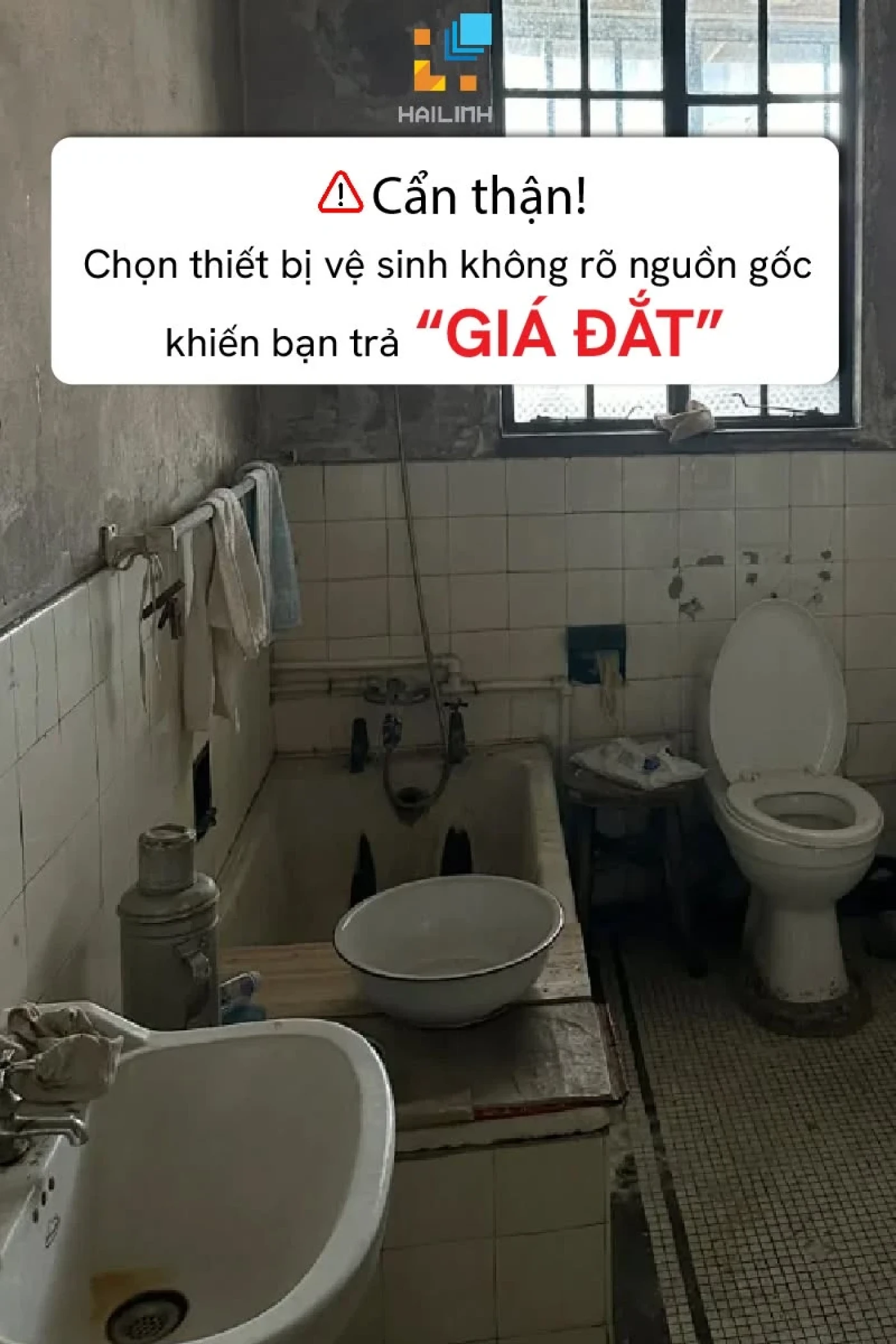 hau qua khi chon thiet bi ve sinh khong ro nguon goc
