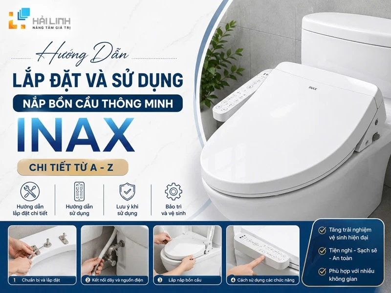 Hướng dẫn sử dụng nắp rửa thông minh Inax