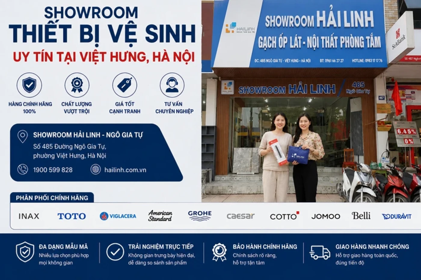 showroom thiet bi ve sinh uy tin tai viet hung ha noi