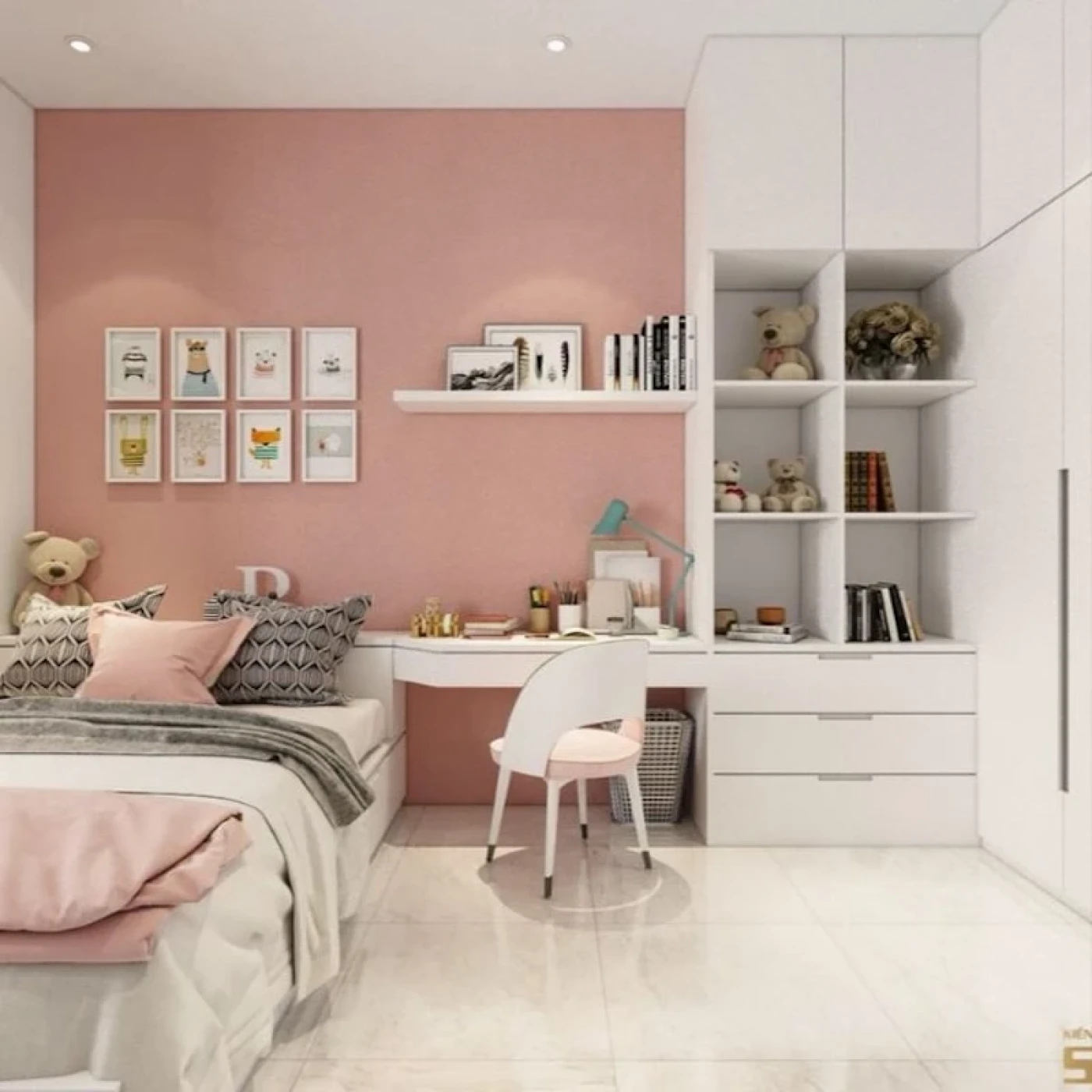 gach lat nen cho phong be gai mau trang nga kem sang