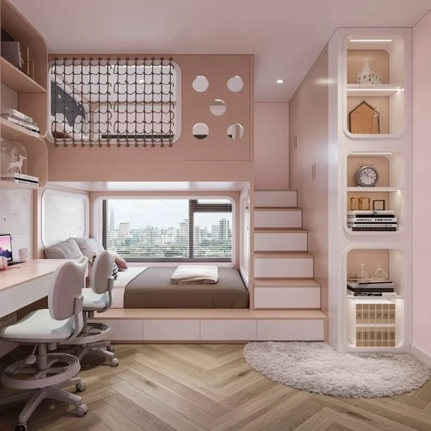 mau son tuong mau hong phong ngu be gai