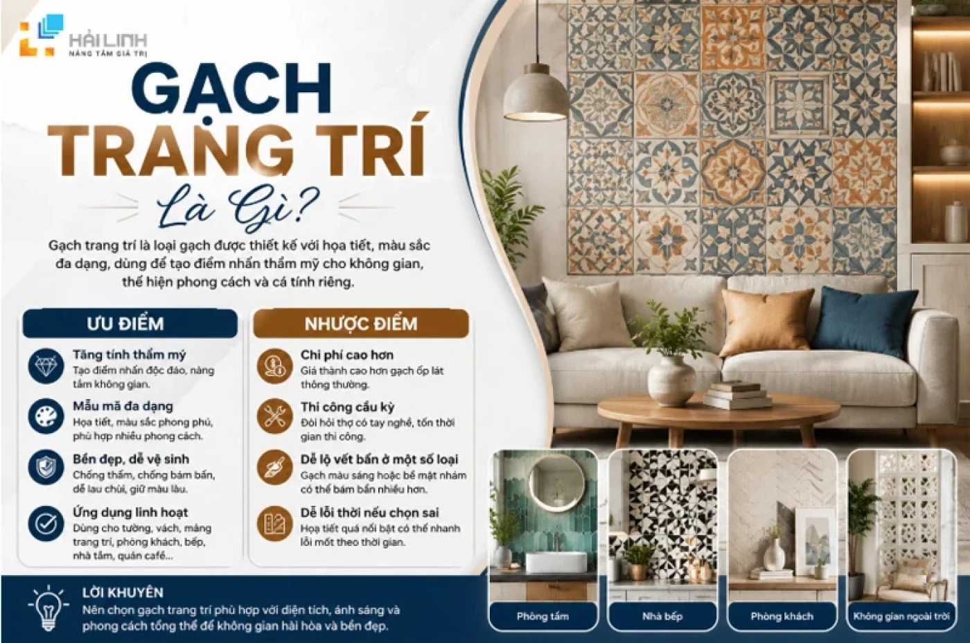 uu va nhuoc diem gach trang tri