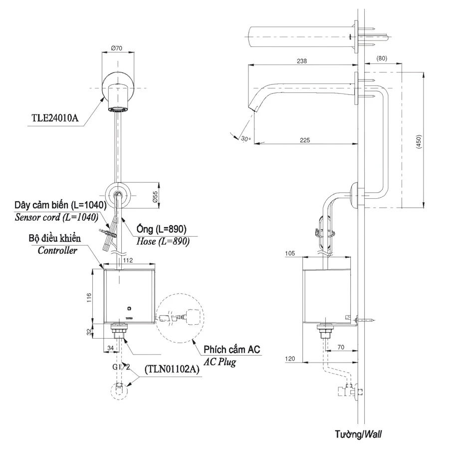 Ảnh Vòi cảm ứng tự động TOTO TLE24010V 2
