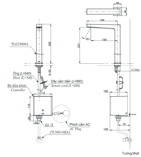 Ảnh Vòi cảm ứng tự động TOTO TLE25007V 2
