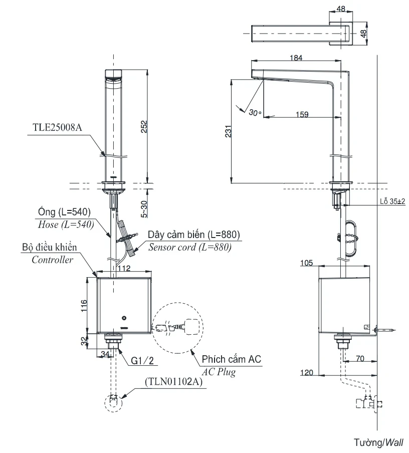 Ảnh Vòi cảm ứng tự động TOTO TLE25008V 2