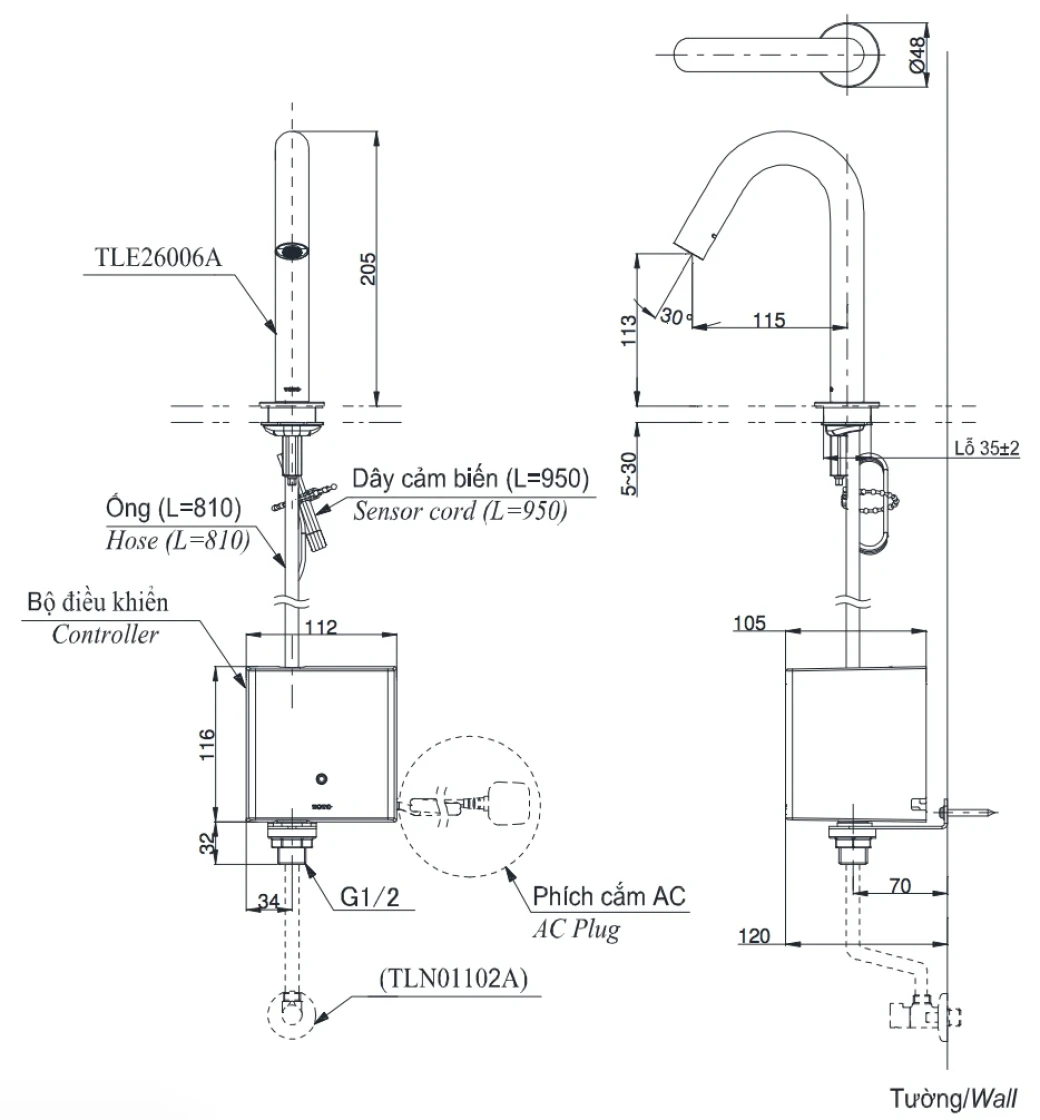 voi-cam-ung-tu-dong-toto-tle26007v