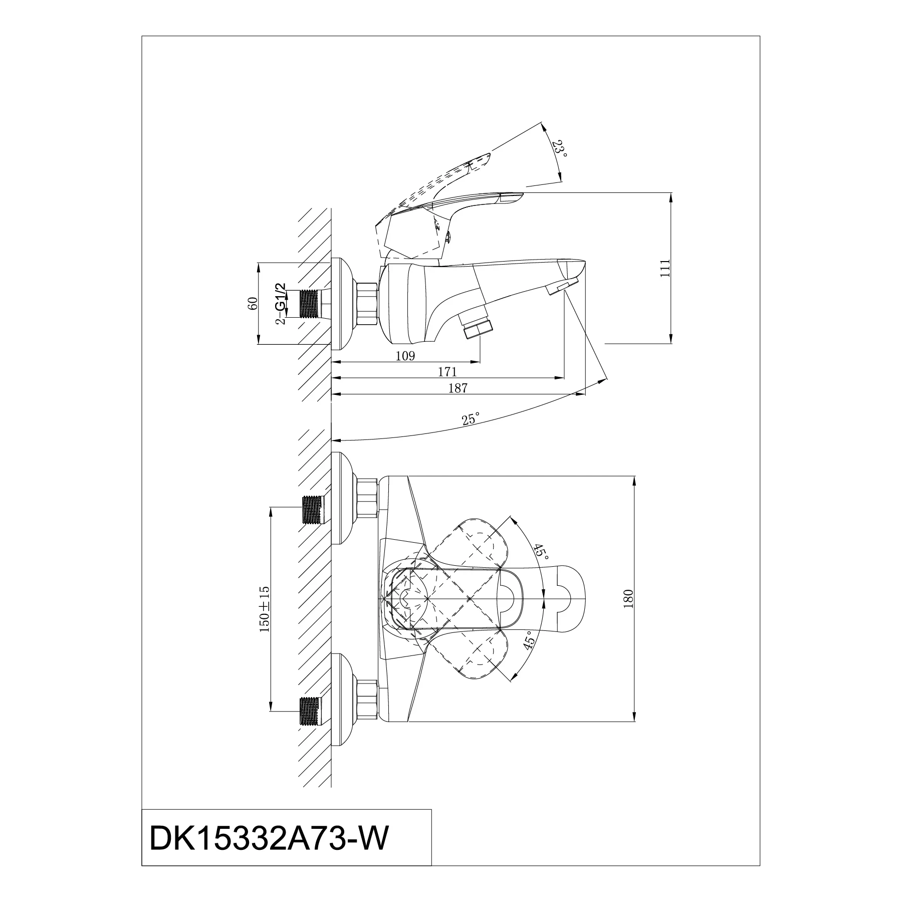Ảnh Sen tắm nóng lạnh D&K DK15332A73-W 2