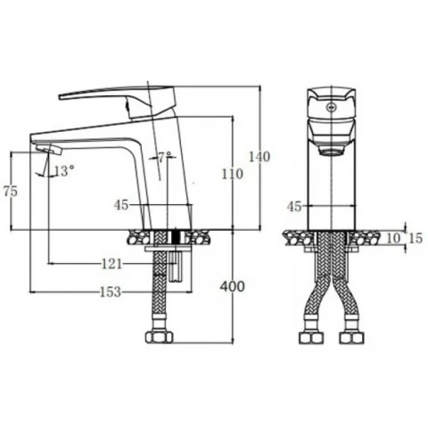 Ảnh Vòi chậu Caesar B390CWU 2