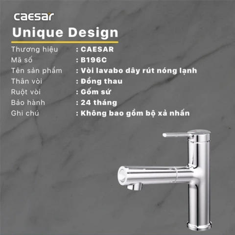 Ảnh Vòi chậu nóng lạnh Caesar B196C 2