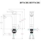 Vòi chậu nóng lạnh Caesar B571CBU 2