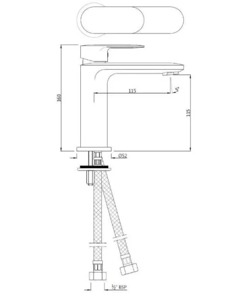 Ảnh Vòi chậu nóng lạnh Jaquar KUP-BLM-35005BPMV 2