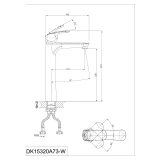 Vòi chậu nóng lạnh D&K DK15320A73-W 2