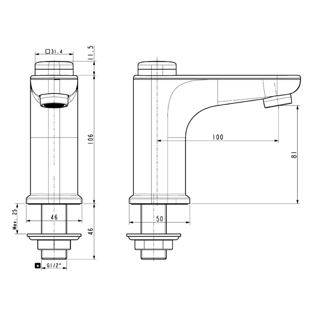 Ảnh Vòi chậu 1 đường lạnh American Standard WF-T823 2