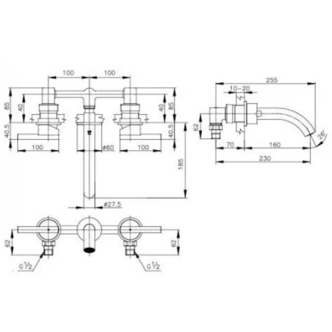 Ảnh Vòi chậu nóng lạnh COTTO CPF203A#BN2 2