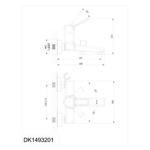 Ảnh Sen tắm nóng lạnh D&K DK1493201 2