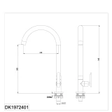 Vòi rửa bát nóng lạnh D&K DK1972401 2