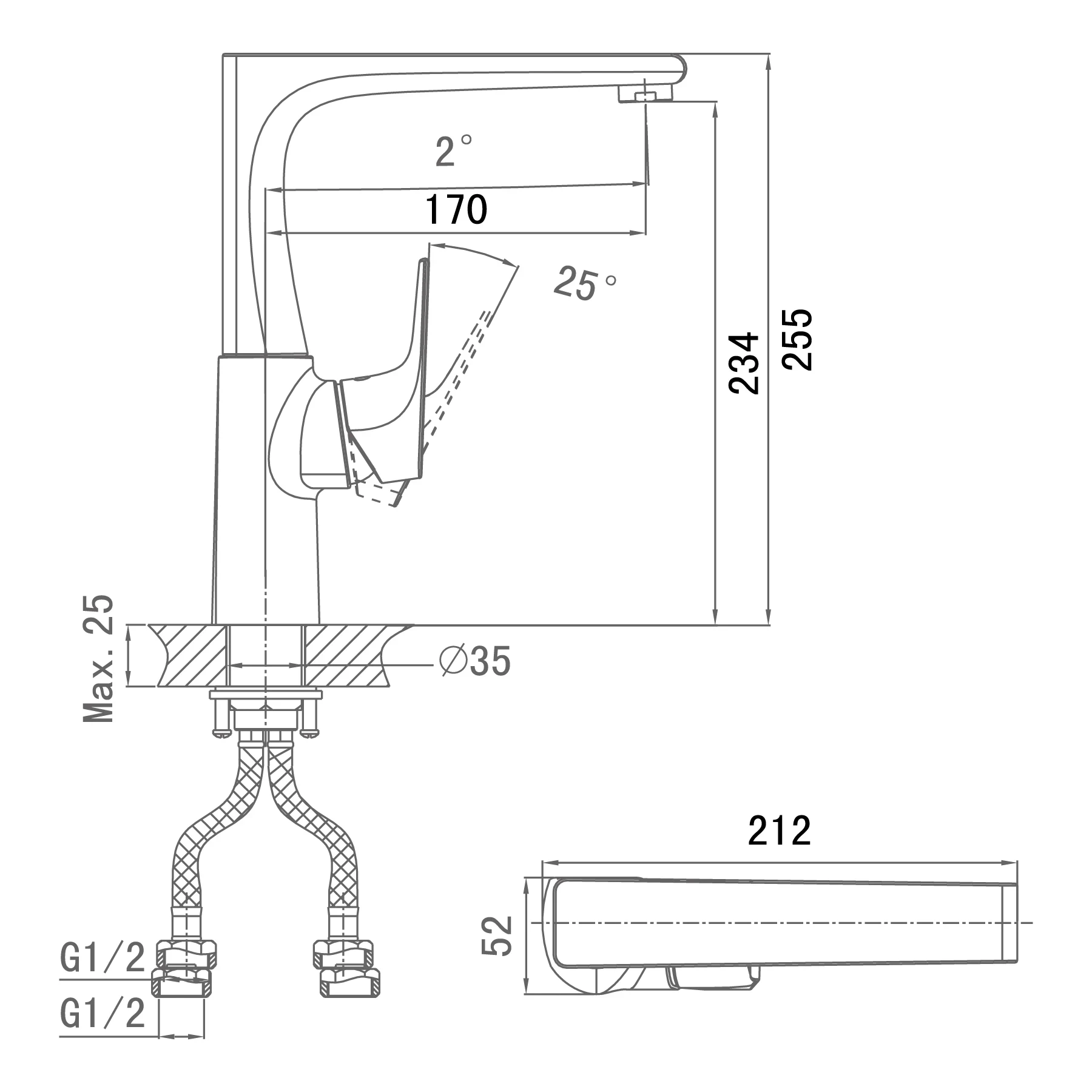 Ảnh Vòi rửa bát nóng lạnh D&K DK1292401 2
