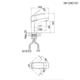 Vòi chậu nóng lạnh D&K DK1282101 2