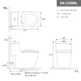 Bồn cầu 1 khối D&K DK-C2389L 2